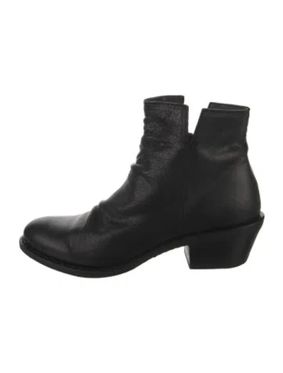 Pre-owned Fiorentini + Baker Leather Combat Boots In Black