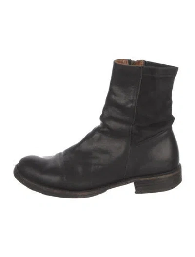 Pre-owned Fiorentini + Baker Leather Combat Boots In Black