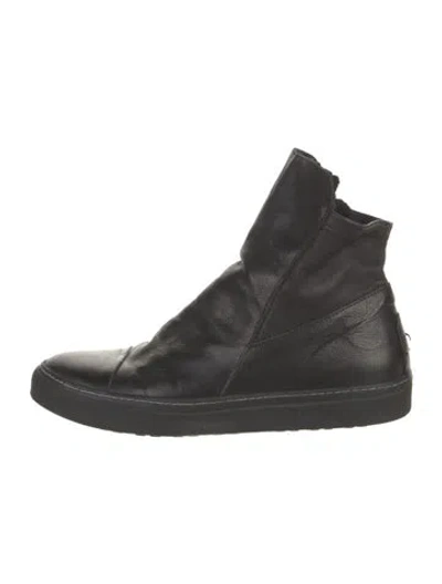 Pre-owned Fiorentini + Baker Leather Fur Trim Chelsea Boots In Black