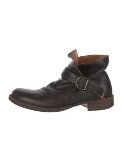 Pre-owned Fiorentini + Baker Leather Lace-up Boots In Black