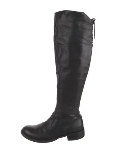 Pre-owned Fiorentini + Baker Leather Lace-up Boots In Black