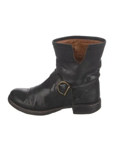 Pre-owned Fiorentini + Baker Leather Moto Boots In Black