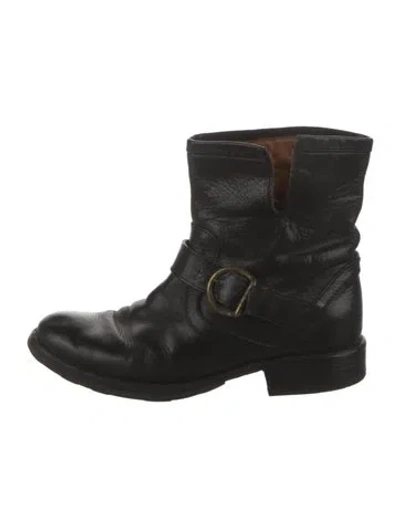 Pre-owned Fiorentini + Baker Leather Moto Boots In Black