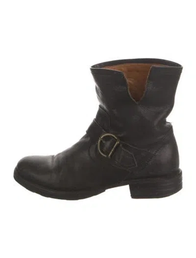 Pre-owned Fiorentini + Baker Leather Moto Boots In Black