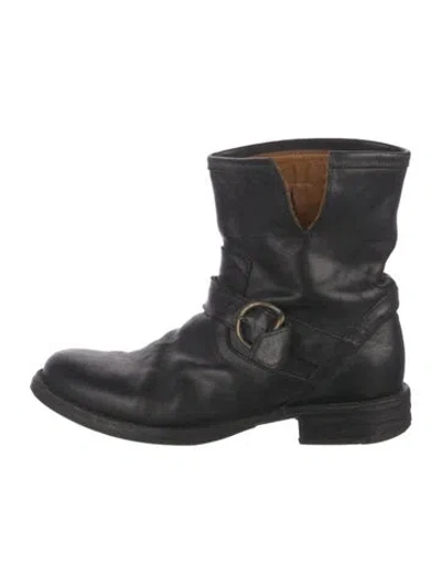 Pre-owned Fiorentini + Baker Leather Moto Boots In Black
