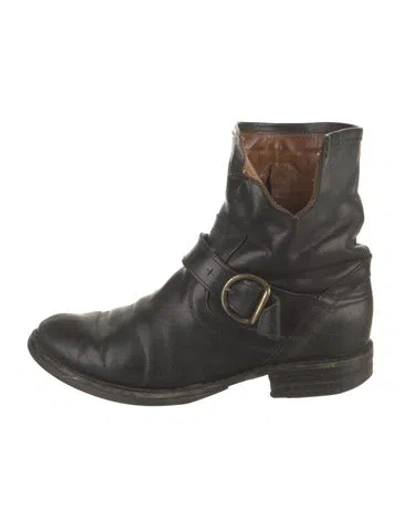 Pre-owned Fiorentini + Baker Leather Moto Boots In Black
