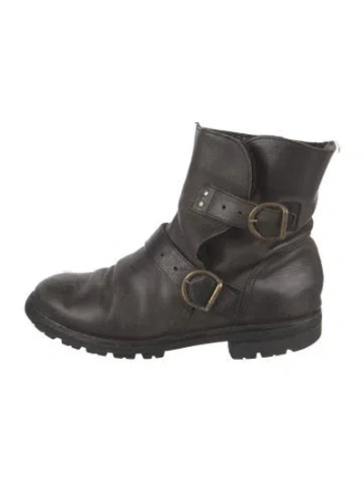 Pre-owned Fiorentini + Baker Leather Moto Boots In Black