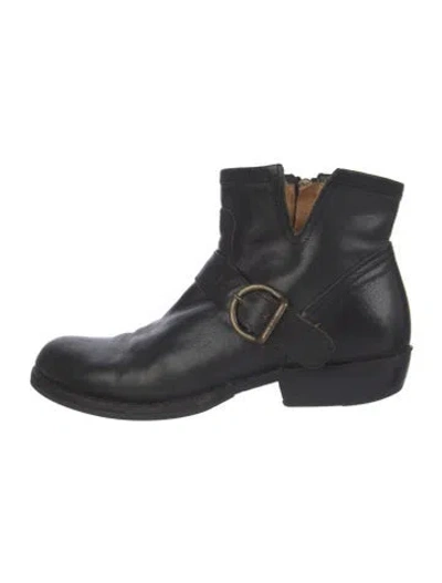 Pre-owned Fiorentini + Baker Leather Moto Boots In Black