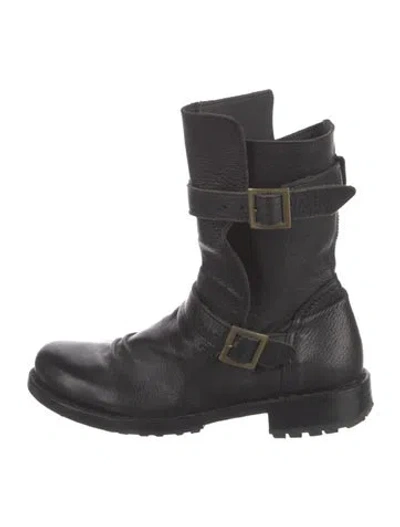 Pre-owned Fiorentini + Baker Leather Moto Boots In Black