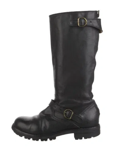 Pre-owned Fiorentini + Baker Leather Moto Boots In Black