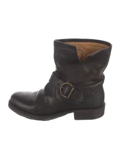 Pre-owned Fiorentini + Baker Leather Moto Boots In Black