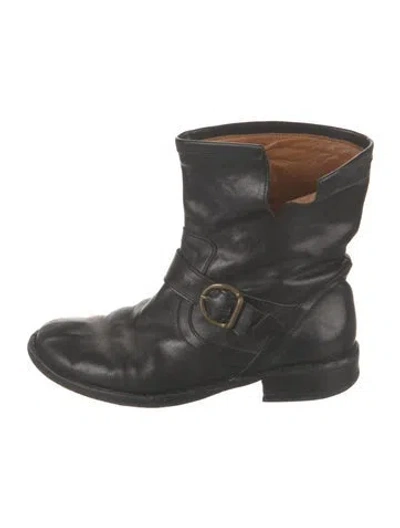 Pre-owned Fiorentini + Baker Leather Moto Boots In Black