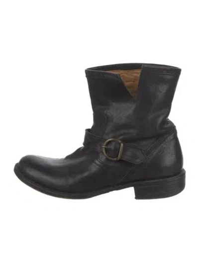 Pre-owned Fiorentini + Baker Leather Moto Boots In Black