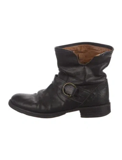 Pre-owned Fiorentini + Baker Leather Moto Boots In Black