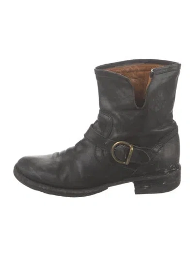 Pre-owned Fiorentini + Baker Leather Moto Boots In Black