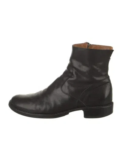 Pre-owned Fiorentini + Baker Leather Moto Boots In Black