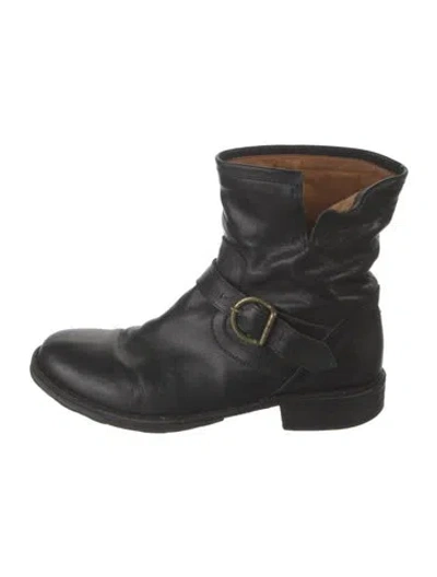 Pre-owned Fiorentini + Baker Leather Moto Boots In Black