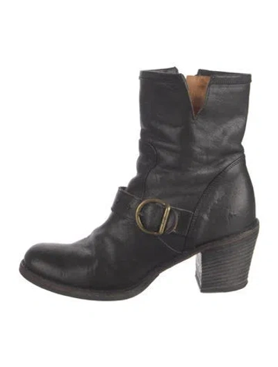 Pre-owned Fiorentini + Baker Leather Moto Boots In Black