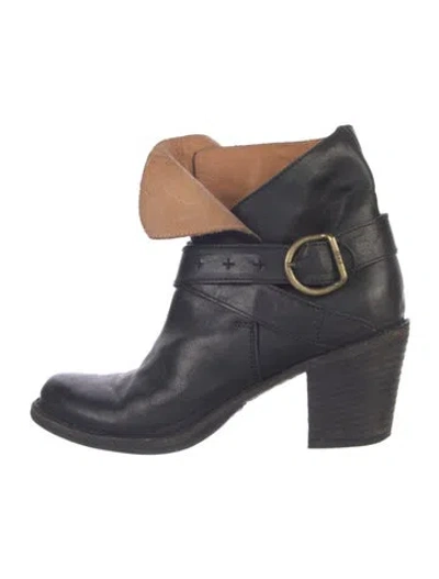 Pre-owned Fiorentini + Baker Leather Moto Boots In Blue