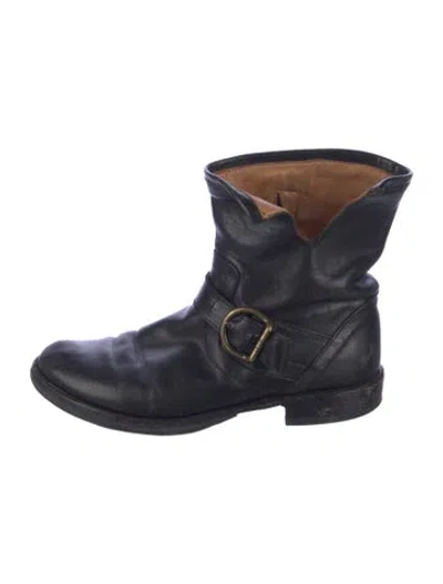 Pre-owned Fiorentini + Baker Leather Moto Boots In Blue