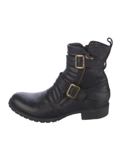 Pre-owned Fiorentini + Baker Leather Moto Boots In Blue