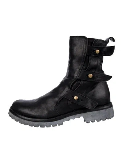 Pre-owned Fiorentini + Baker Leather Moto Boots In Blue