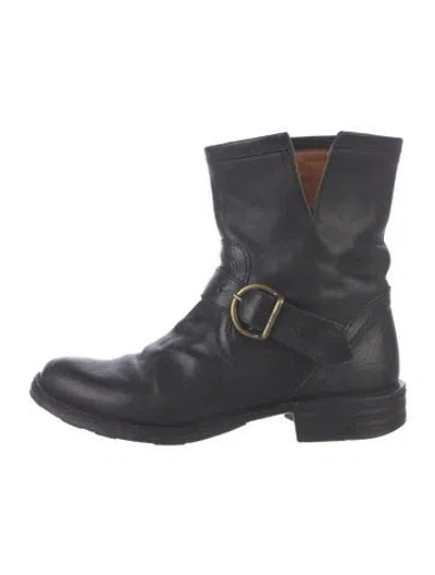Pre-owned Fiorentini + Baker Leather Moto Boots In Blue