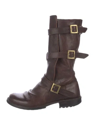 Pre-owned Fiorentini + Baker Leather Moto Boots In Brown
