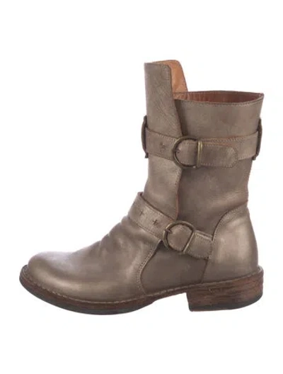 Pre-owned Fiorentini + Baker Leather Moto Boots In Brown