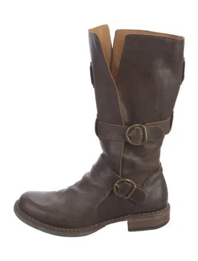 Pre-owned Fiorentini + Baker Leather Moto Boots In Brown