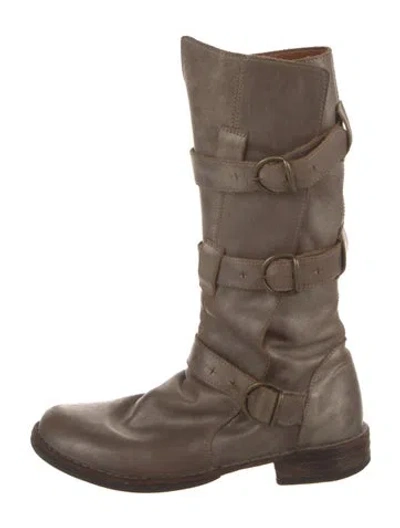Pre-owned Fiorentini + Baker Leather Moto Boots In Brown