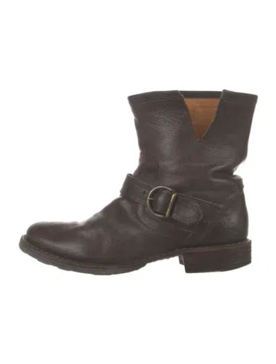 Pre-owned Fiorentini + Baker Leather Moto Boots In Brown