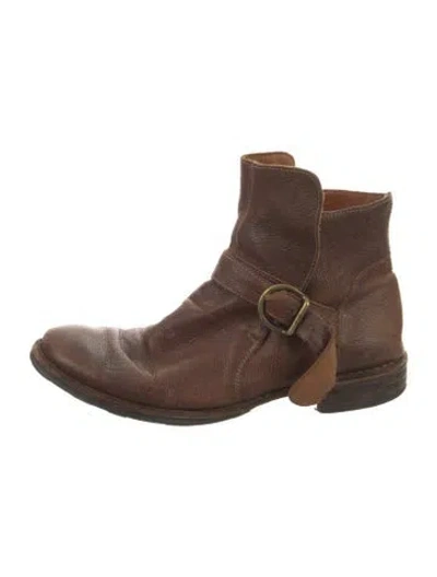 Pre-owned Fiorentini + Baker Leather Moto Boots In Brown