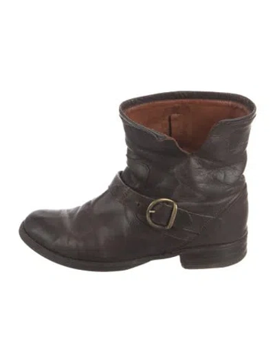 Pre-owned Fiorentini + Baker Leather Moto Boots In Brown