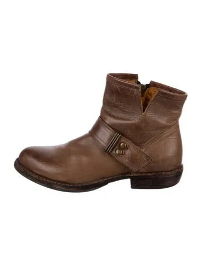 Pre-owned Fiorentini + Baker Leather Moto Boots In Brown