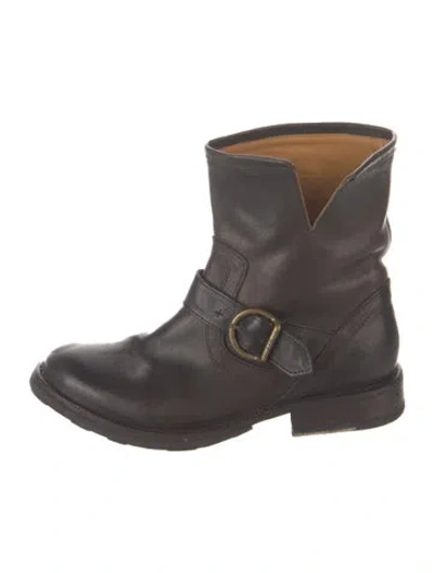 Pre-owned Fiorentini + Baker Leather Moto Boots In Brown