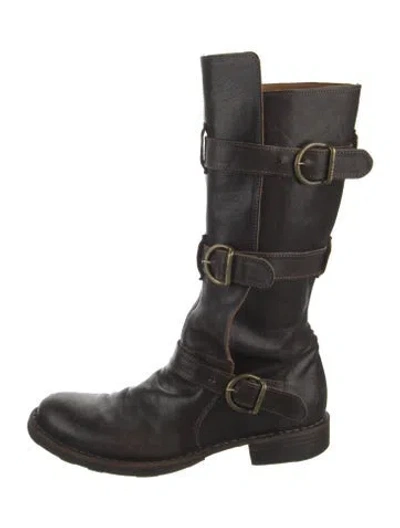 Pre-owned Fiorentini + Baker Leather Moto Boots In Multi