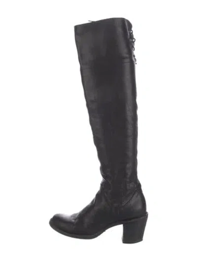 Pre-owned Fiorentini + Baker Leather Riding Boots In Black