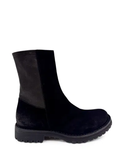 Fiorentini + Baker M-ebe Panelled Ridged-sole Ankle Boots In Black