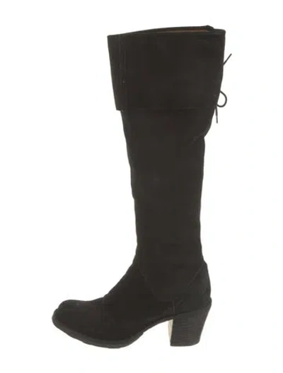 Pre-owned Fiorentini + Baker Suede Boots In Black