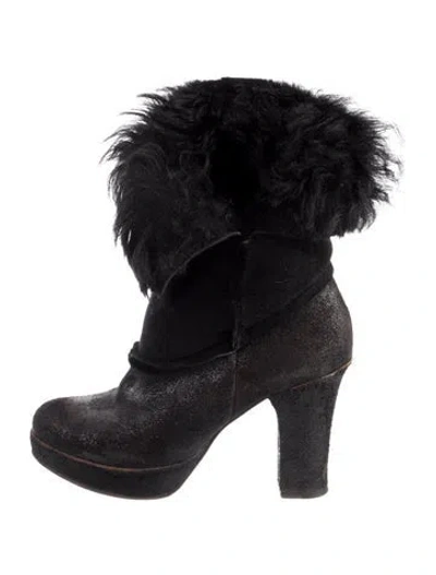 Pre-owned Fiorentini + Baker Suede Boots In Black