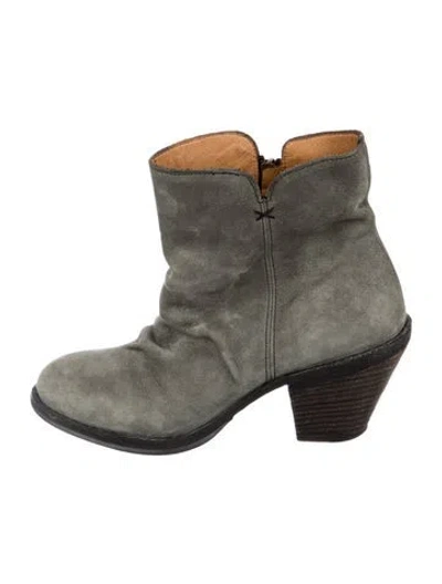 Pre-owned Fiorentini + Baker Suede Boots In Gray