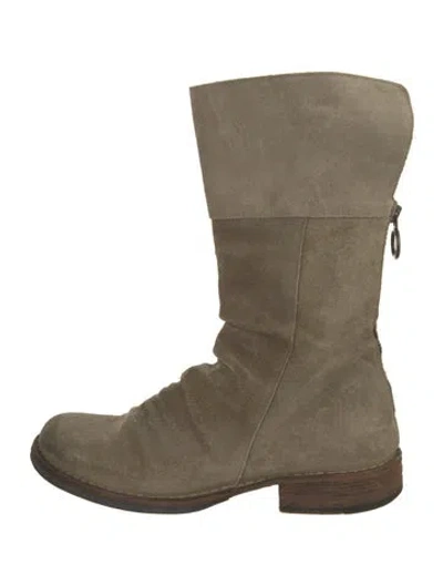 Pre-owned Fiorentini + Baker Suede Boots In Green