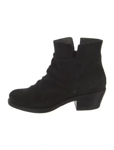 Pre-owned Fiorentini + Baker Suede Combat Boots In Black