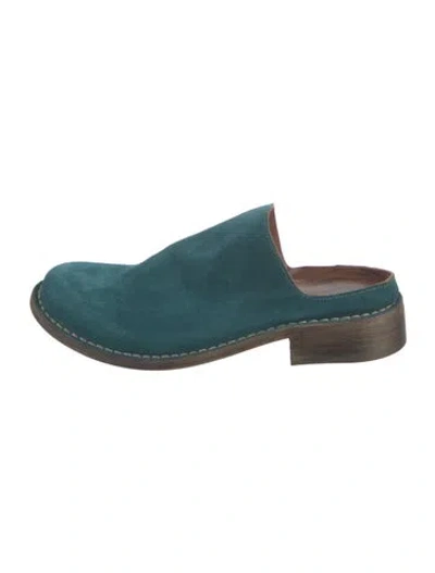 Pre-owned Fiorentini + Baker Suede Mules In Blue