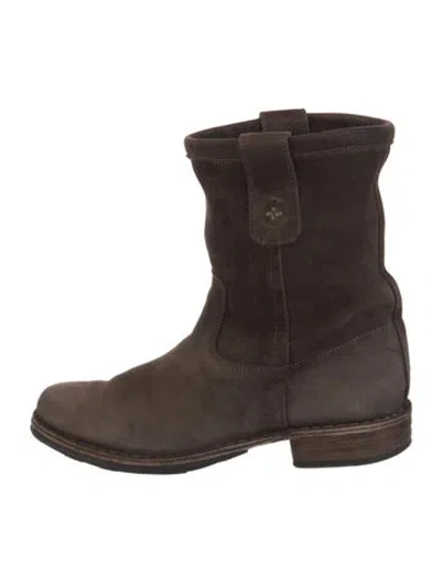 Pre-owned Fiorentini + Baker Suede Printed Boots In Brown
