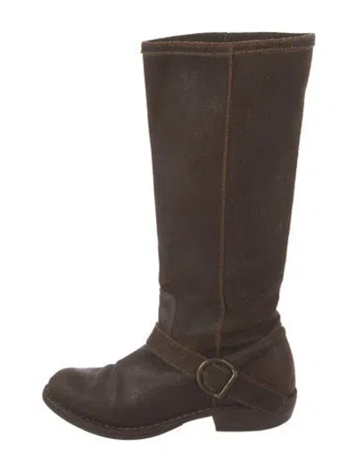 Pre-owned Fiorentini + Baker Suede Riding Boots In Brown