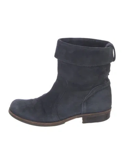 Pre-owned Fiorentini + Baker Suede Slouch Boots In Blue