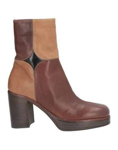 Fiorentini + Baker Fiorentini+baker Woman Ankle Boots Brown Size 8 Leather