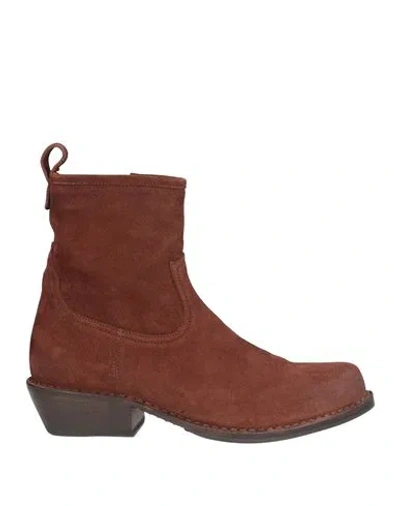 Fiorentini + Baker Fiorentini+baker Woman Ankle Boots Rust Size 7 Leather In Red